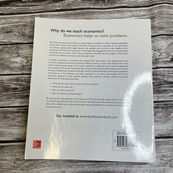 Macroeconomics Paperback Textbook by Dean Karlan & Jonathan Morduch Economics - Picture 2 of 5